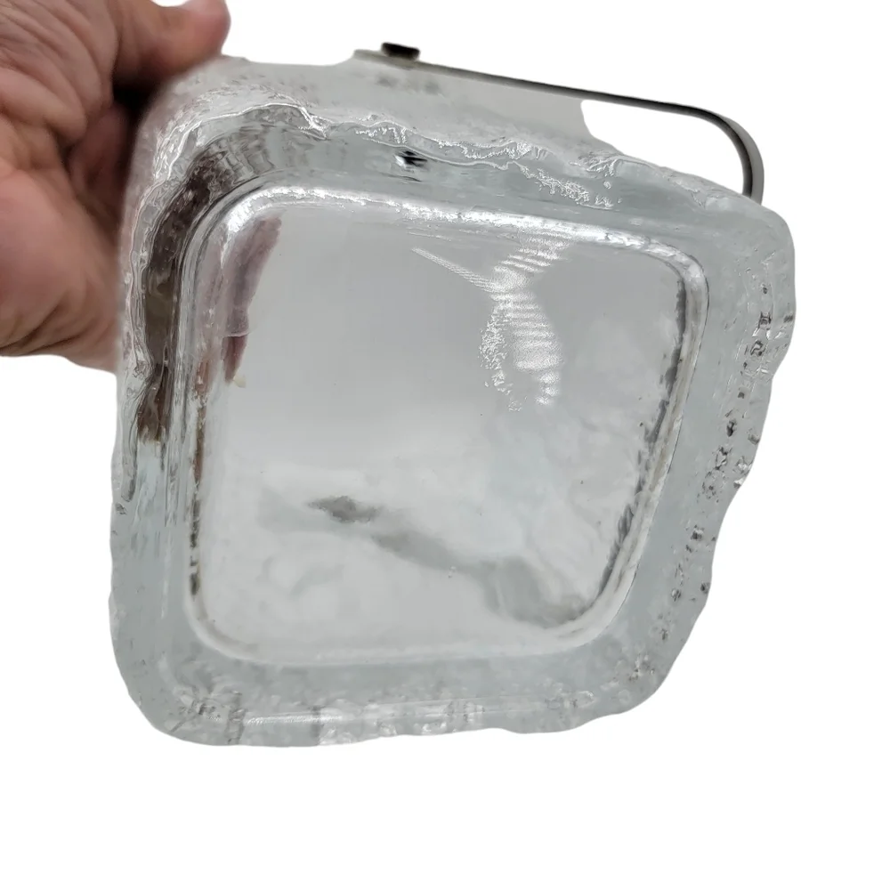 Vintage 1960s Century Modern Crystal Glass Original Ice Bucket